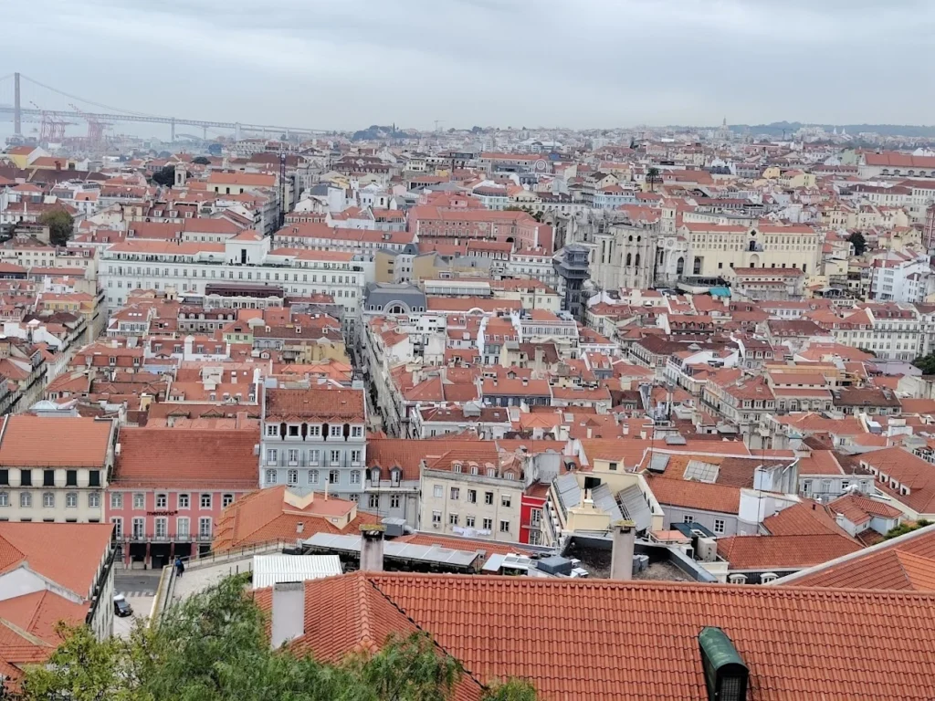 Pogled na Lisabon sa tvrđave Svetog Đorđa