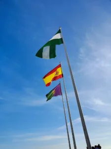 Zastave na vrhu Gibralfaro tvrđave