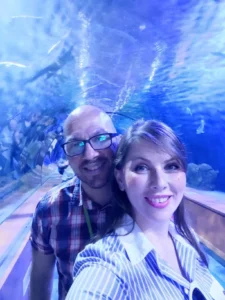 Unutar tunela u Oceanografic-u